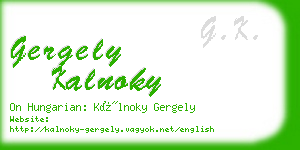 gergely kalnoky business card